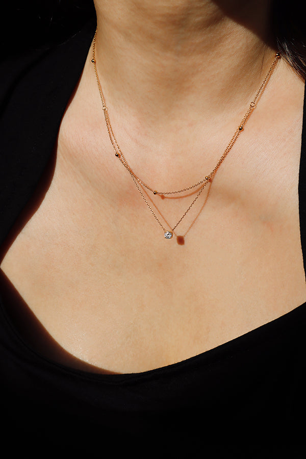 Marva CZ Layered Necklace