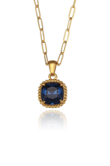 Blue cz statement necklace form woman owned jewelry brand