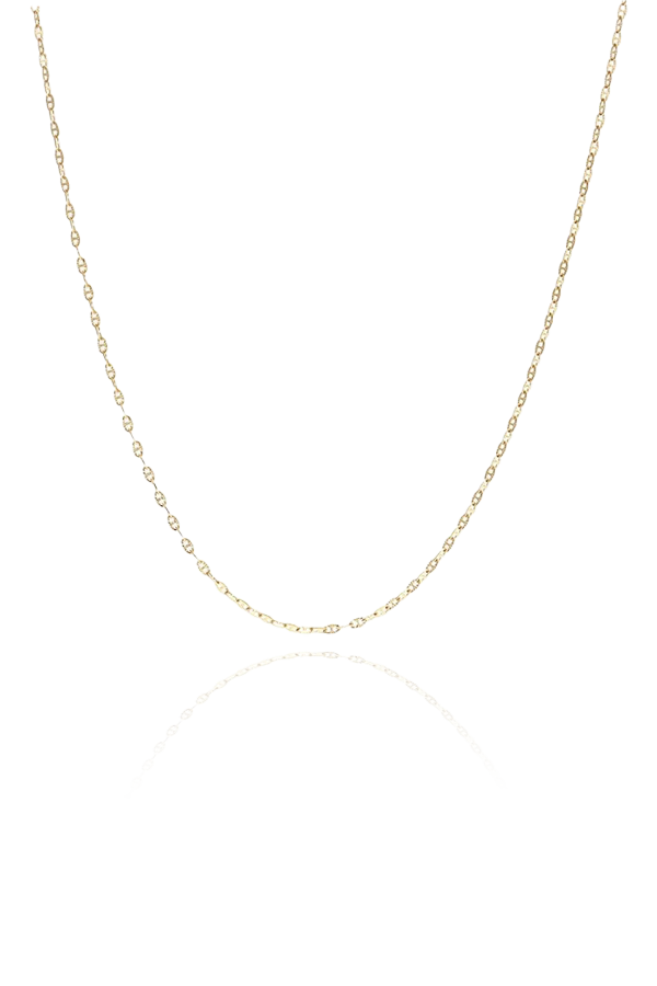 Elegant SH & Co. gold chain necklace, ideal for sophisticated layering with its sleek and minimal design.