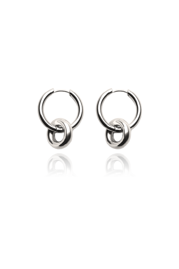 Silver hoop earrings from SH & Co. Jewelry