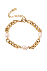 Cuban chain bracelet with white background